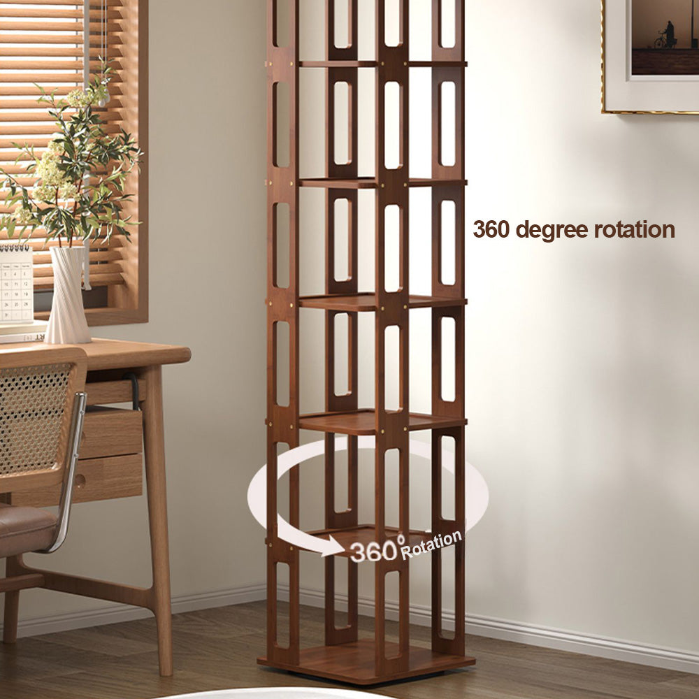 Bookshelf 360° Rotating Corner Bamboo