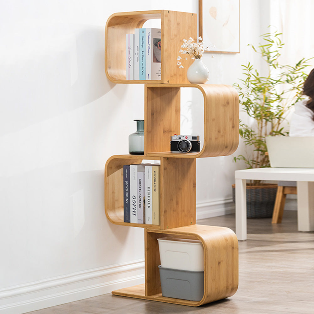 Bamboo S-Shaped Storage Shelf