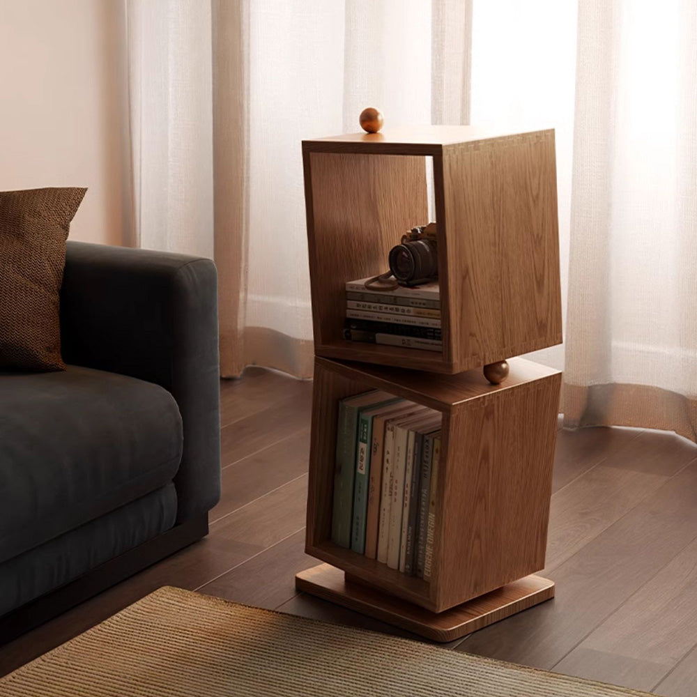 Rubberwood Small Bookcase Storage Rack