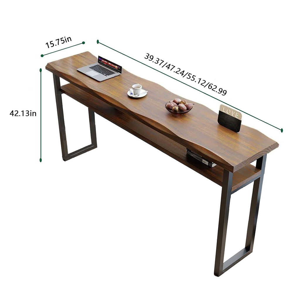Vintage-Style Solid Wood Bar Table