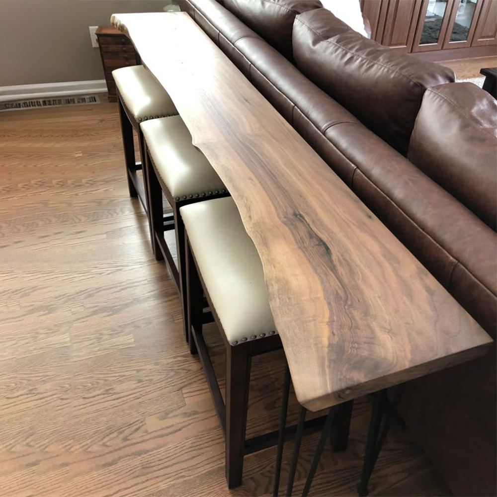 Hairpin Legs Live Edge Bar