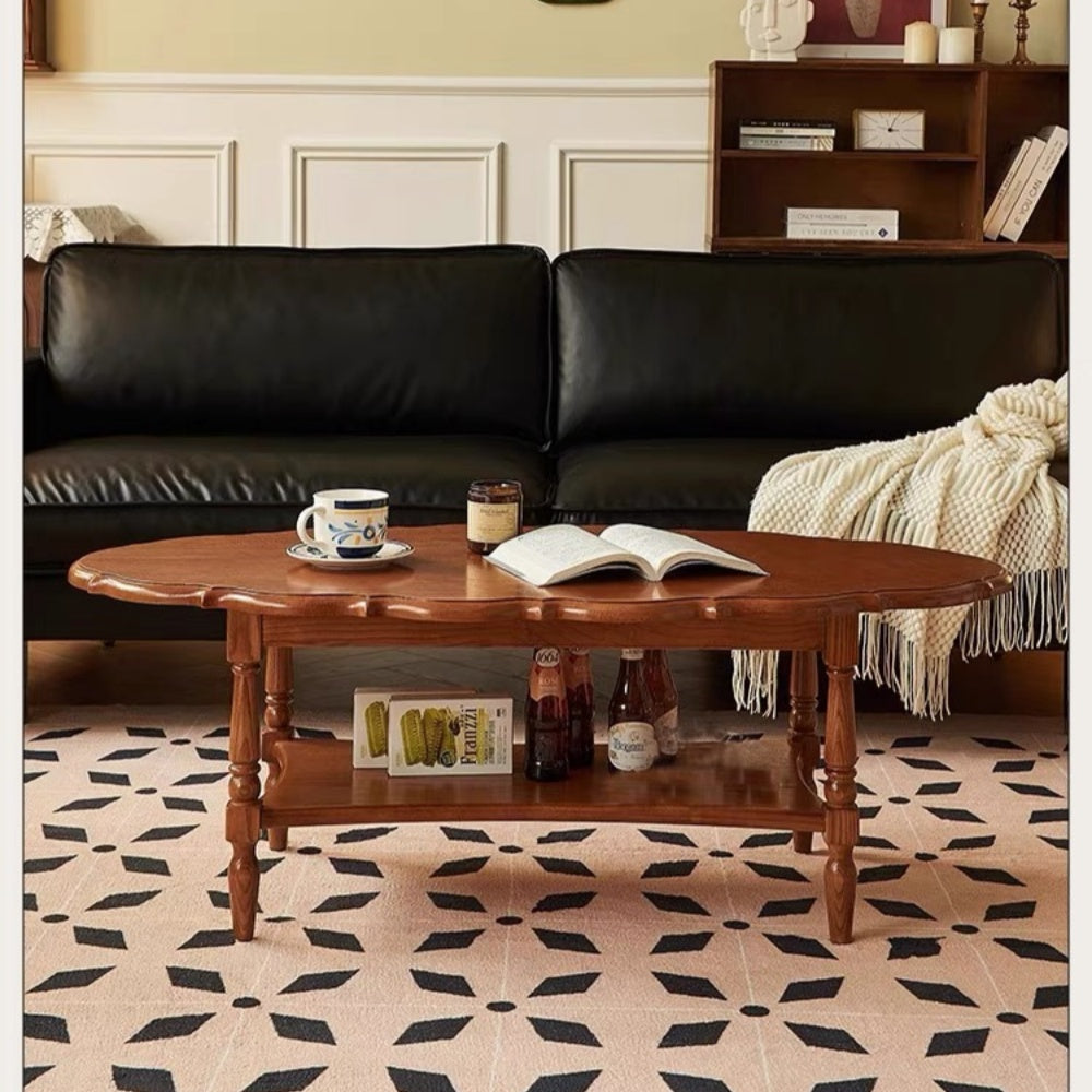 Vintage-Style 2-Tier Coffee Table