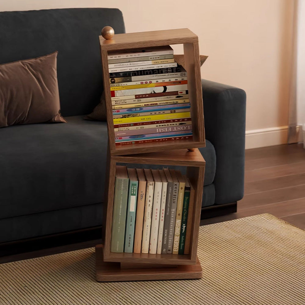 Rubberwood Small Bookcase Storage Rack