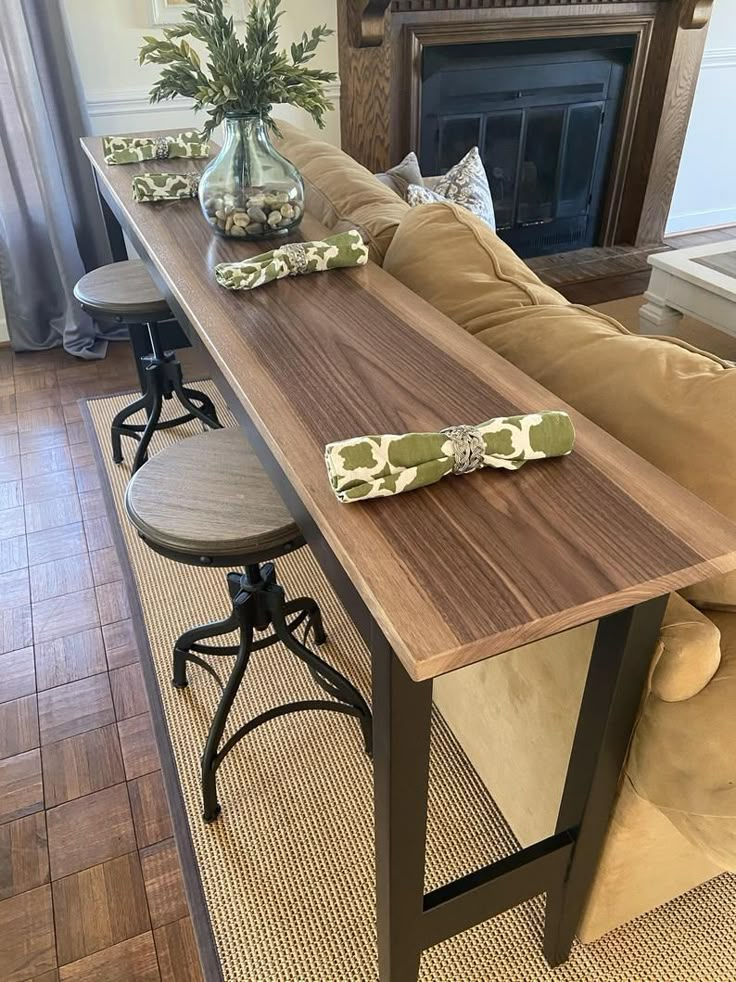 Dual-Purpose Bar & Sofa Table