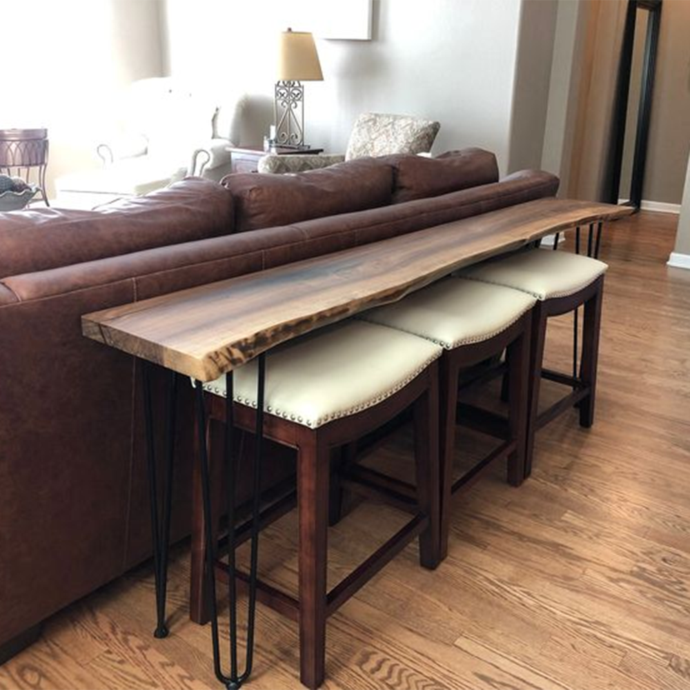 Hairpin Legs Live Edge Bar