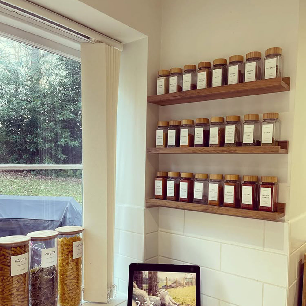Floating Spice Shelves