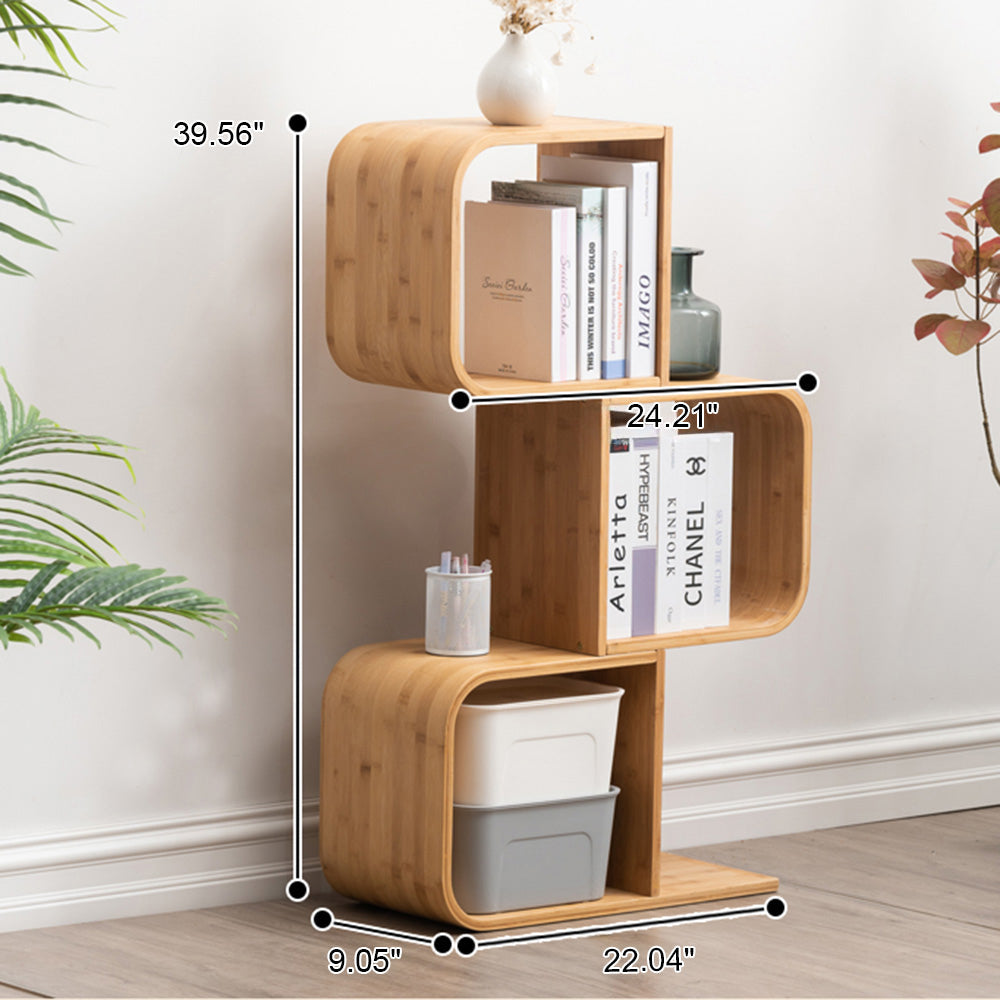 Bamboo S-Shaped Storage Shelf
