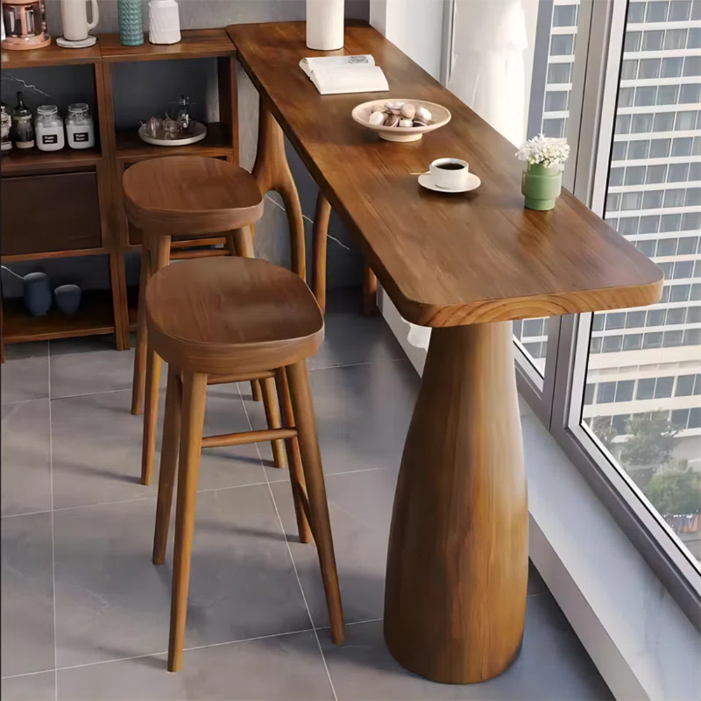 Modern Solid Pine Wood Bar Table