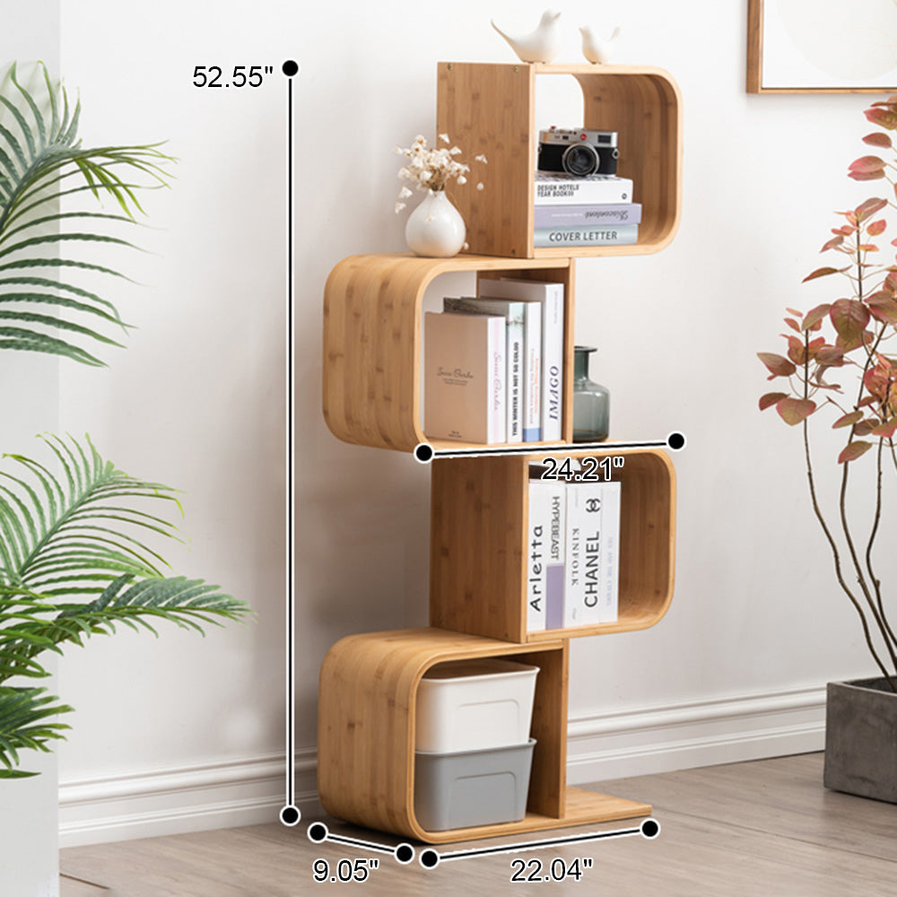 Bamboo S-Shaped Storage Shelf