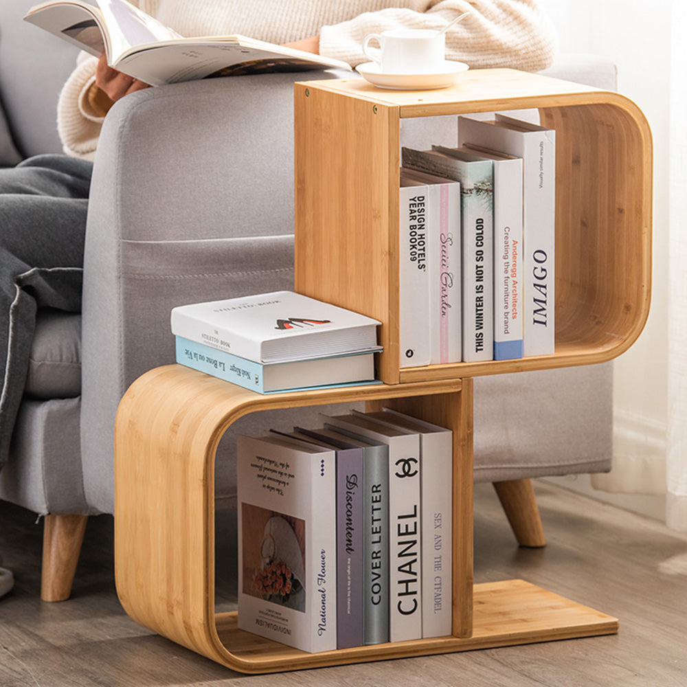 Bamboo S-Shaped Storage Shelf