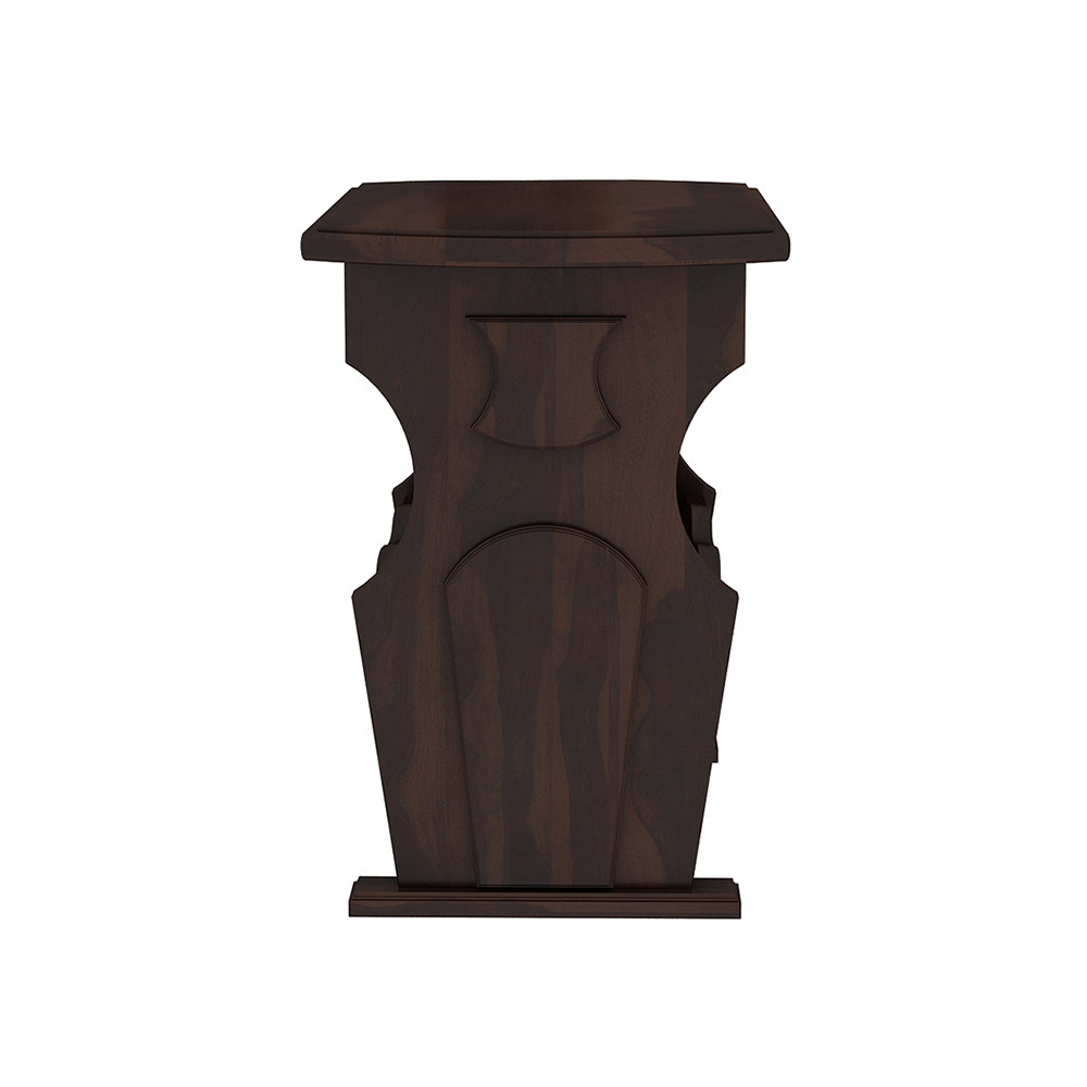 Solid Wood End Table with Magazine Rack