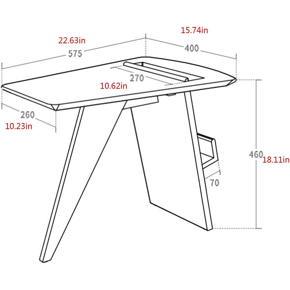 White Oak Magazine Table & Rack