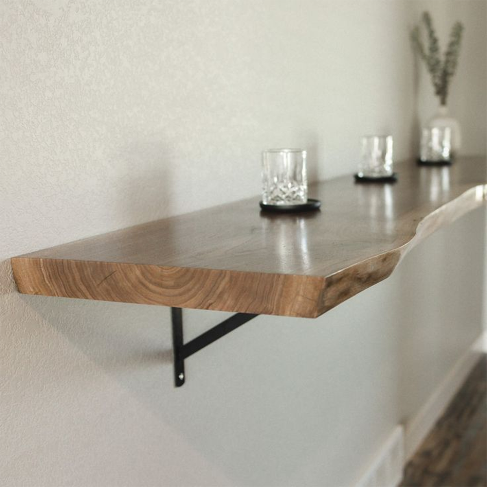 Pine Wood Live Edge Floating Bar