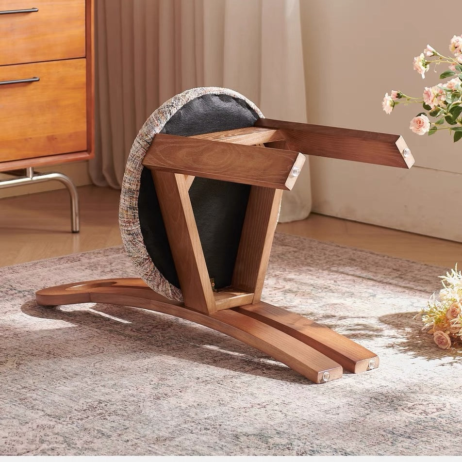 Circular Back Farmhouse Wood Side Chair