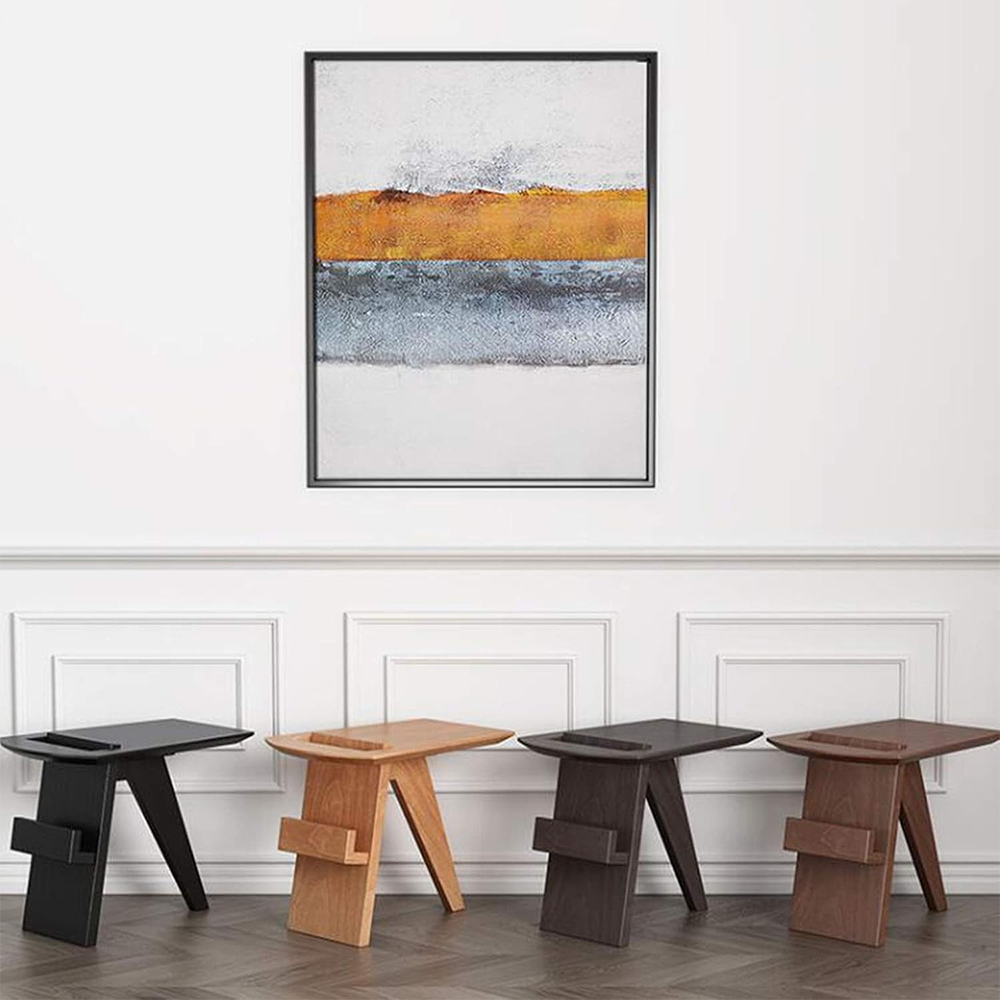 White Oak Magazine Table & Rack