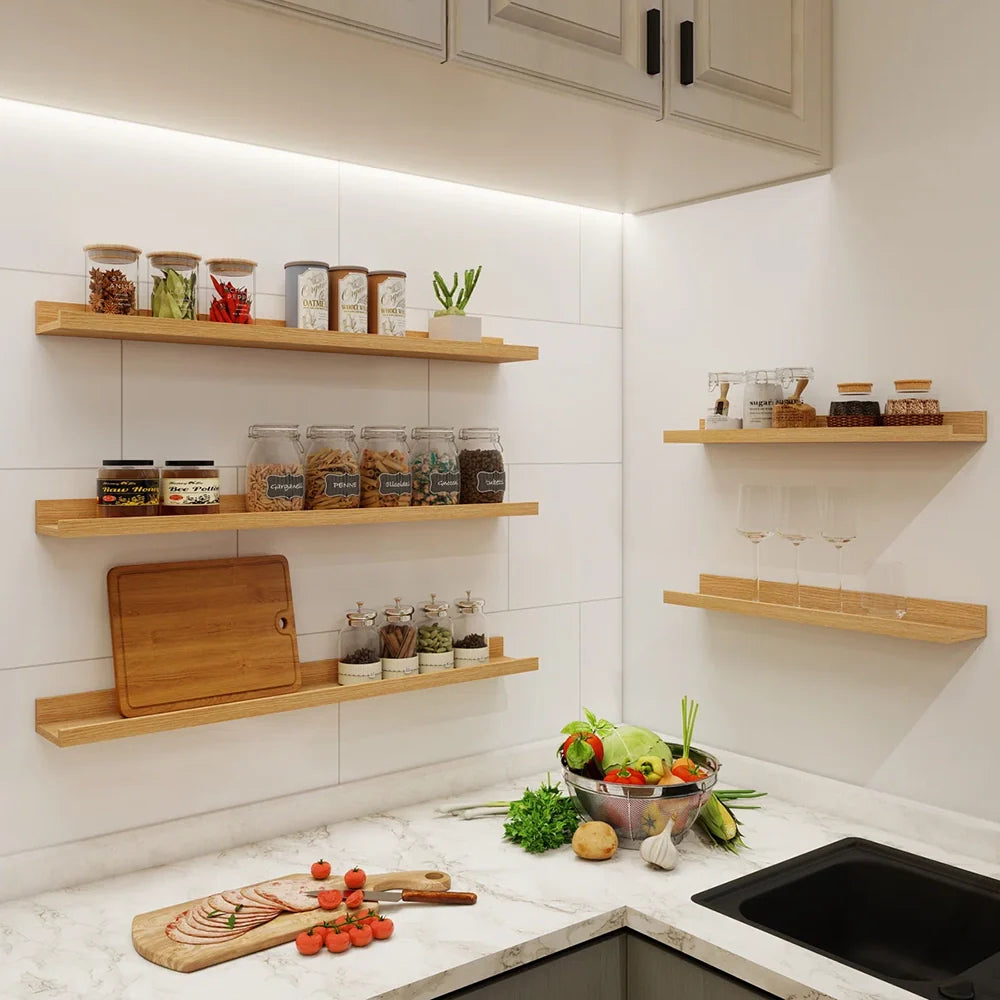 Floating Spice Shelves
