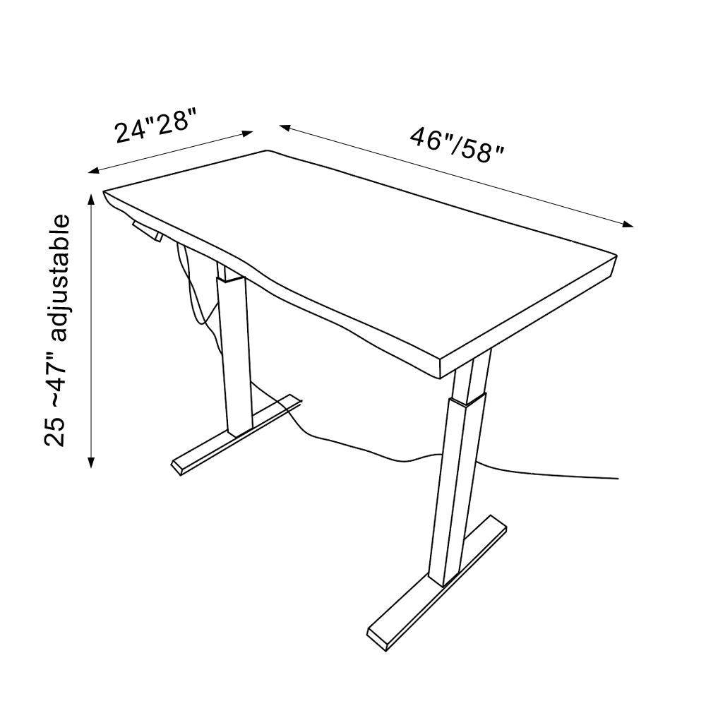 Height Adjustable Working Desk