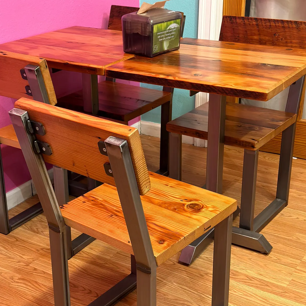Industrial Style Wood Dinning Chair