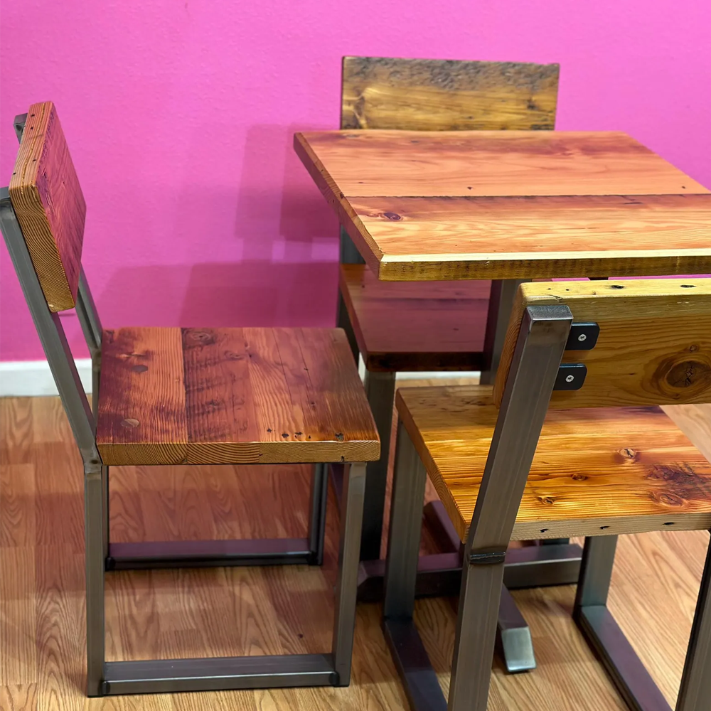Industrial Style Wood Dinning Chair