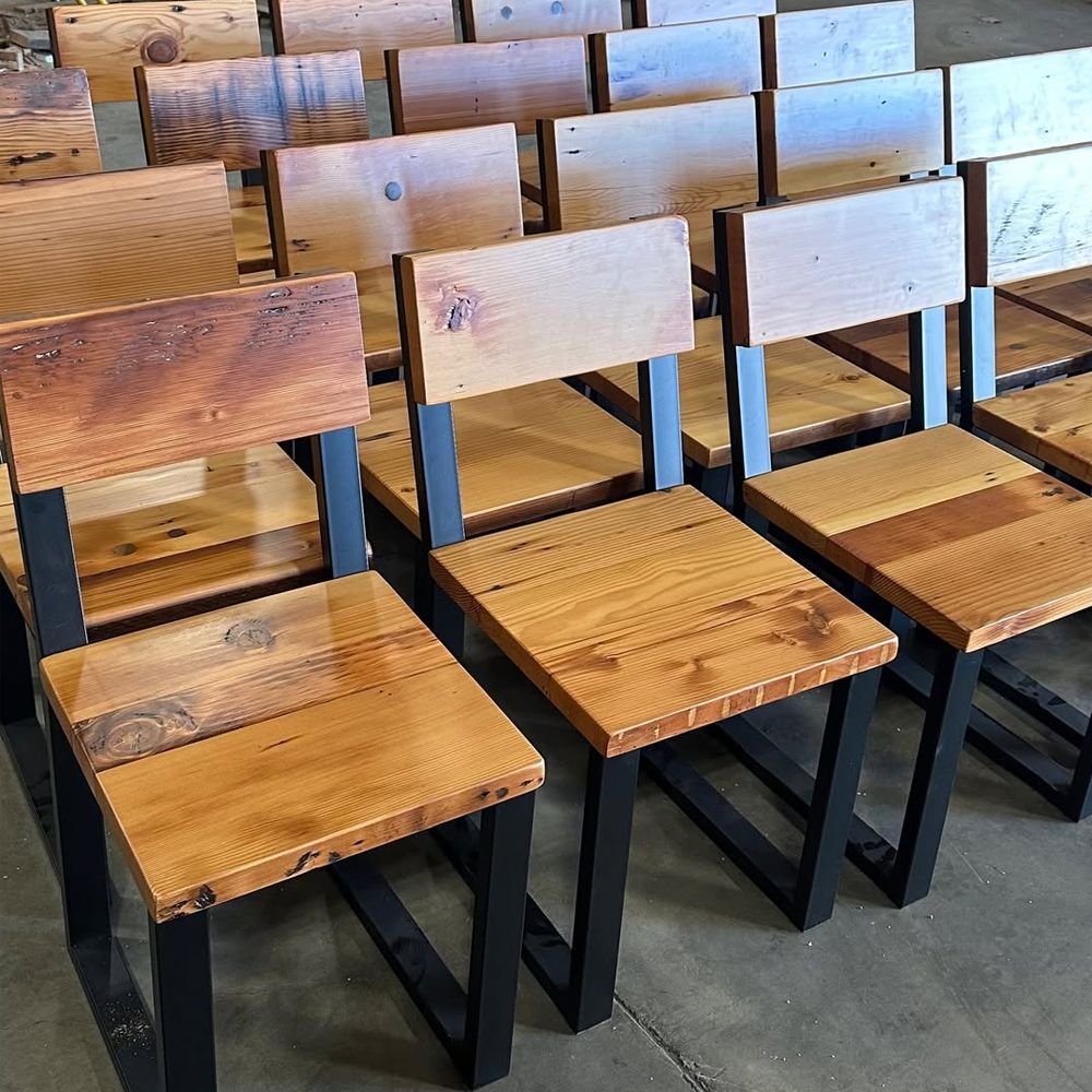 Industrial Style Wood Dinning Chair