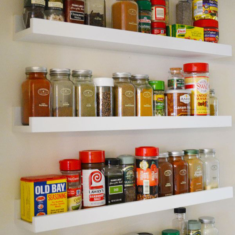 Floating Spice Shelves