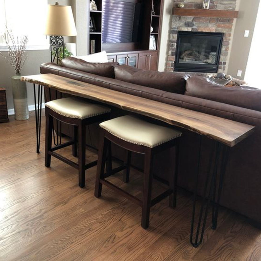 Hairpin Legs Live Edge Bar