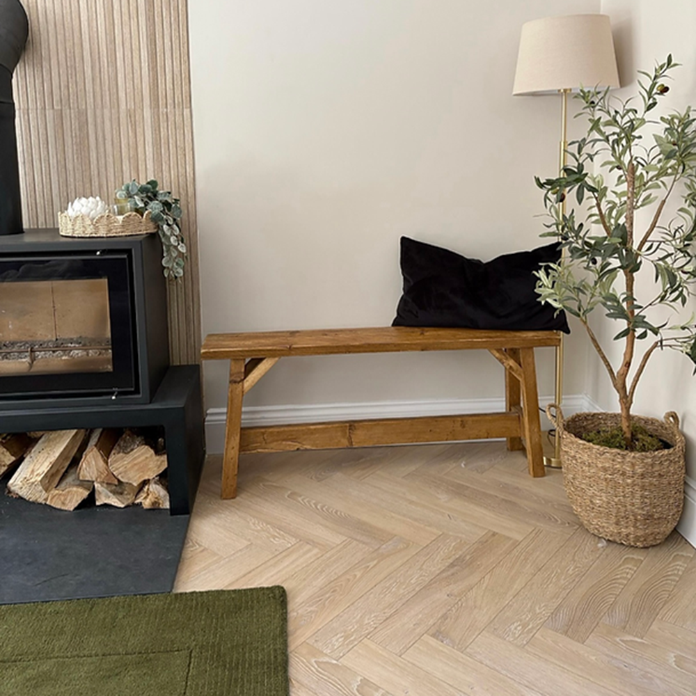 Handcrafted Solid Wood Storage Bench for Entryways & Bedrooms