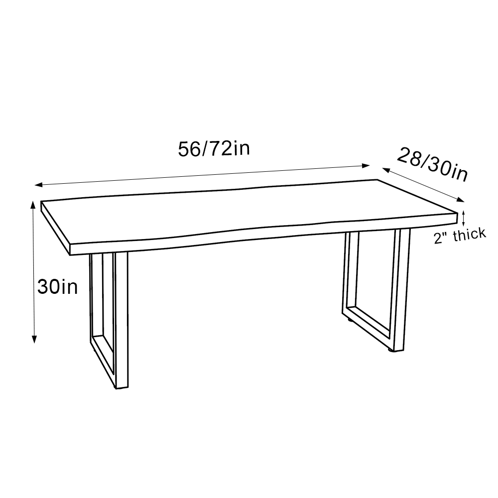 Yoomuu Live Edge Dining Table