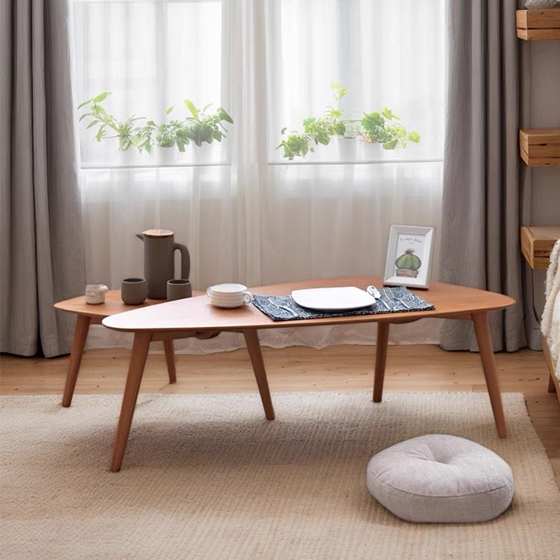 Cherry Wood Nesting Coffee Table Set