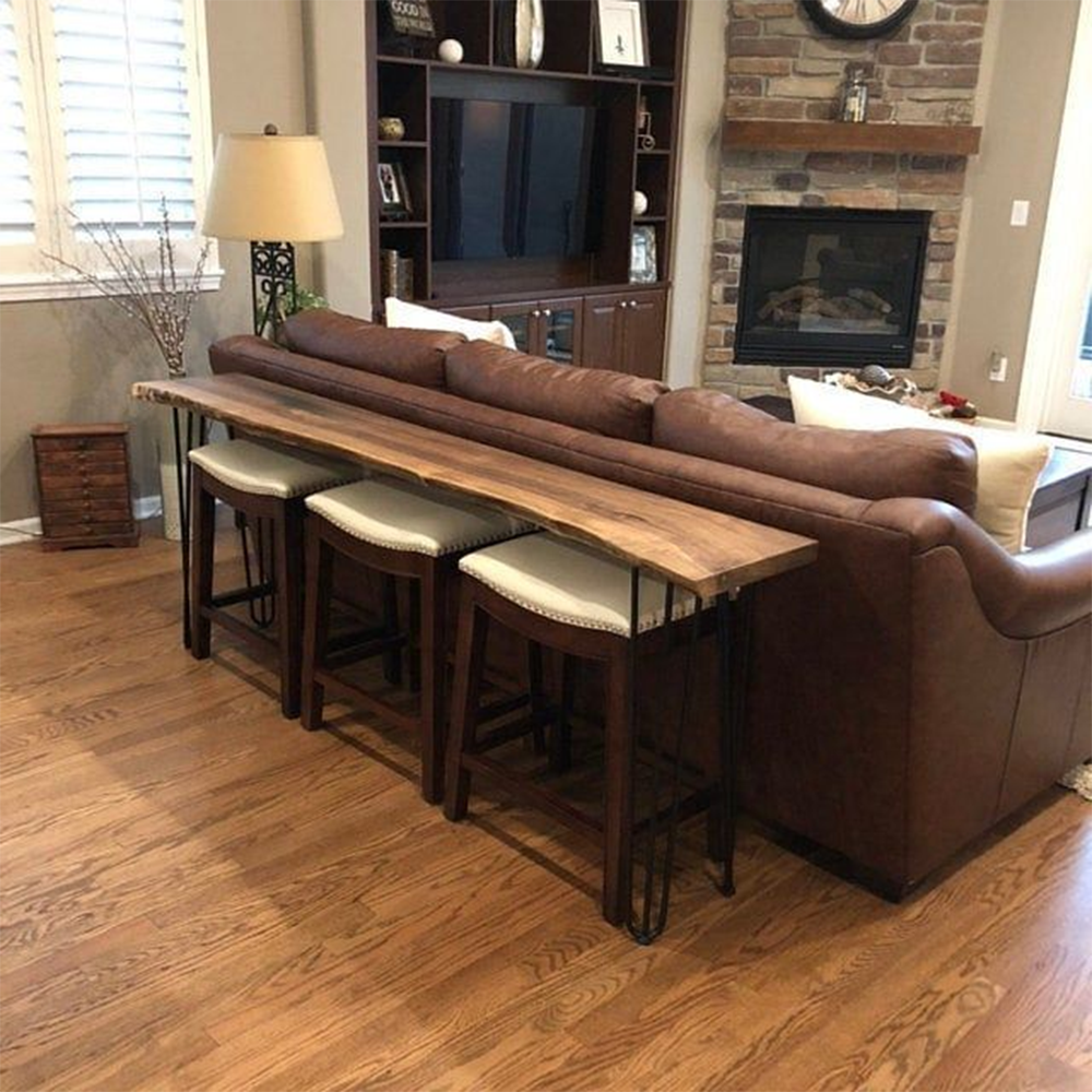 Hairpin Legs Live Edge Bar