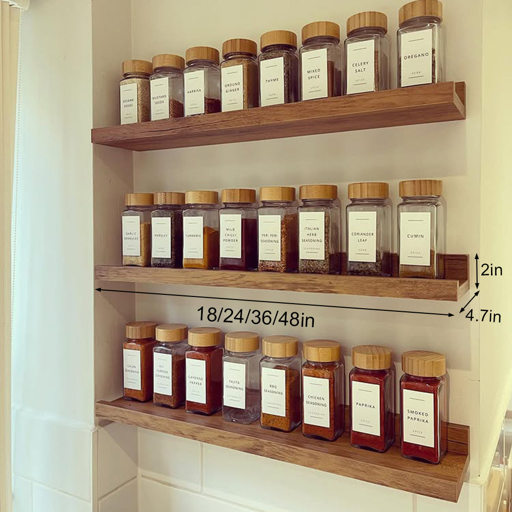 Floating Spice Shelves