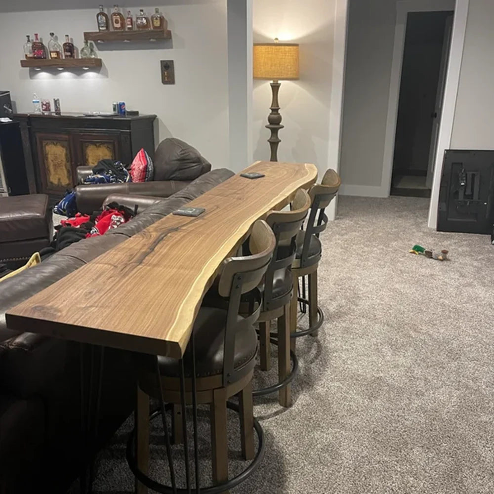 Hairpin Legs Live Edge Bar