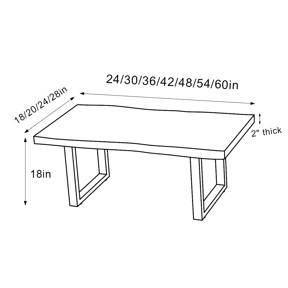 Coffee Table, Live Edge Table Top