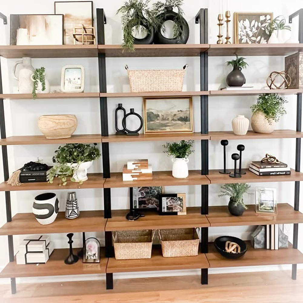 Multi-Tier Industrial Style Shelves