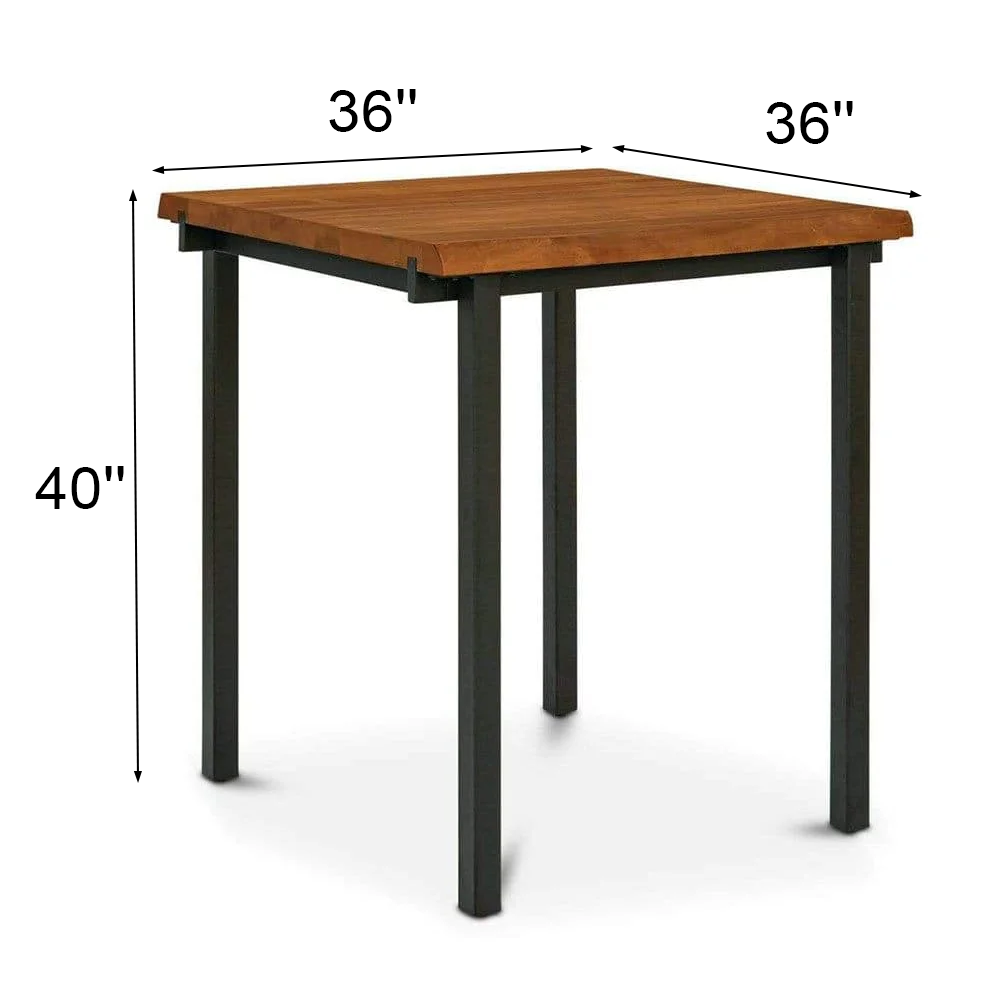 Solid Wood Square High Table Bar Table