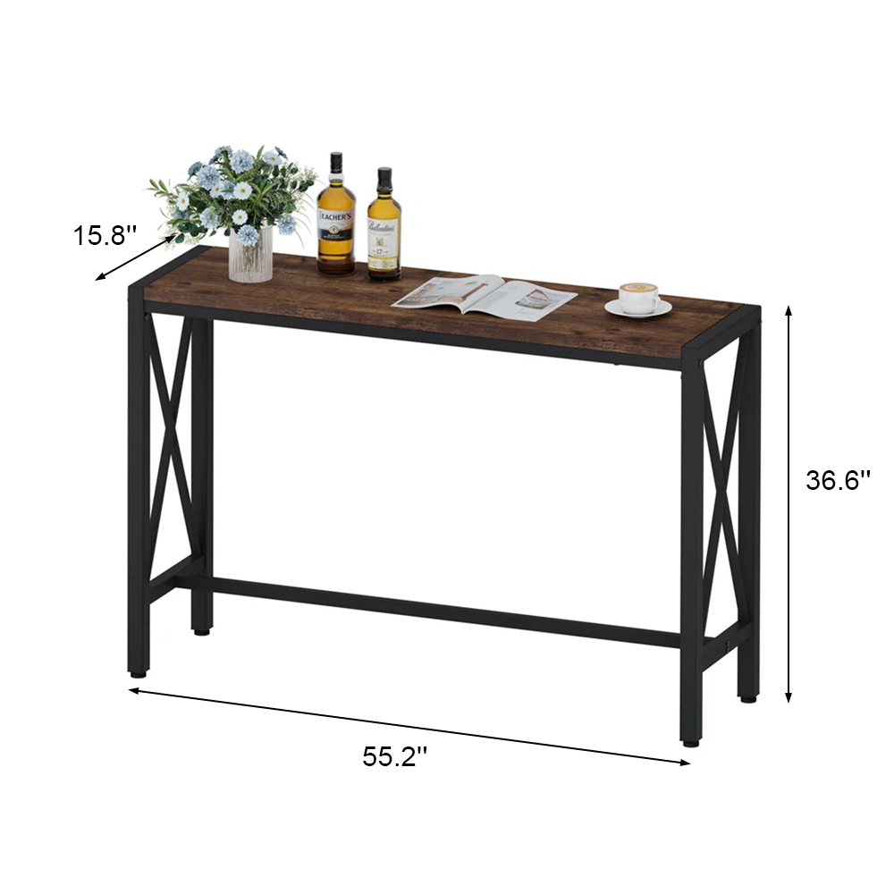 Industrial Pine Bar Table