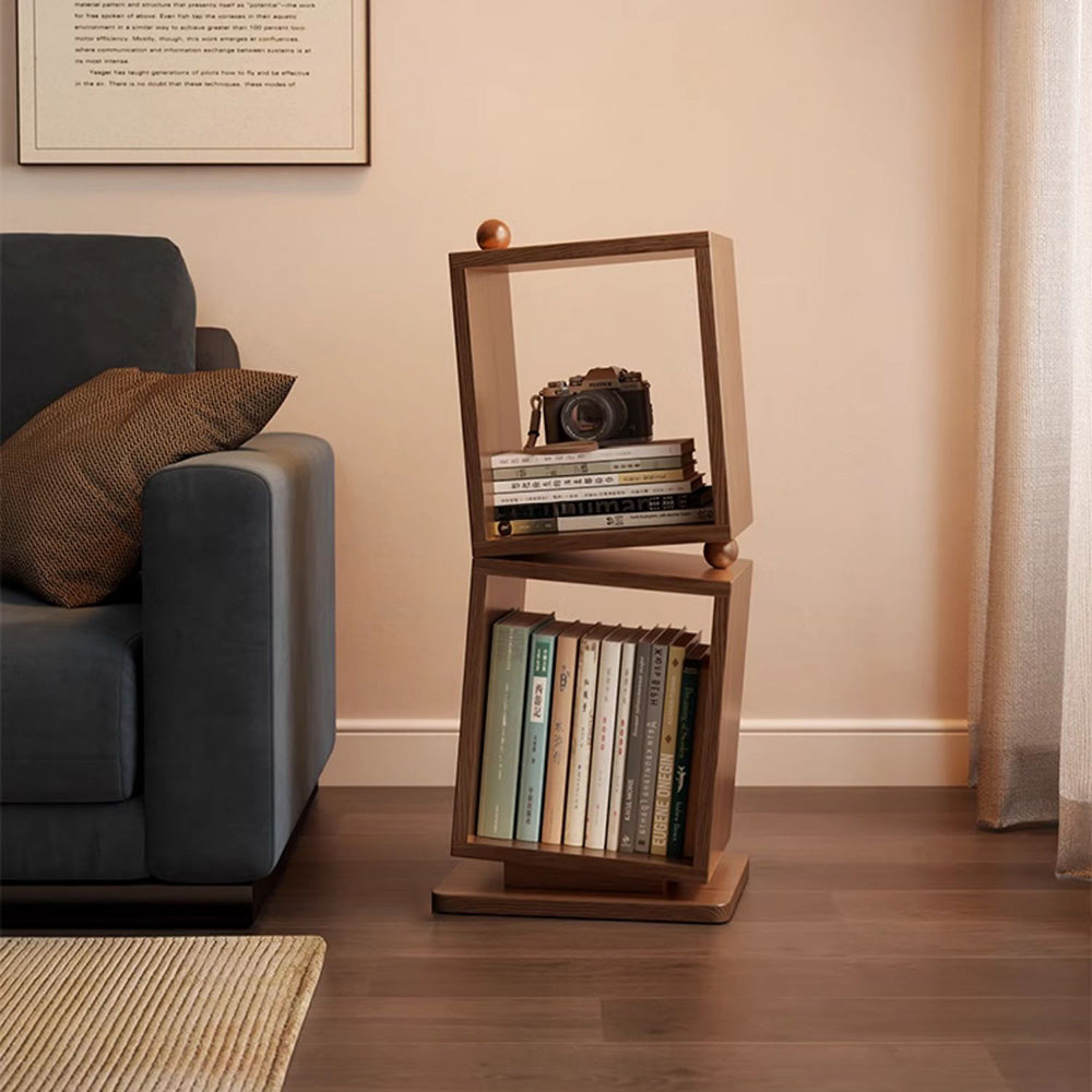Rubberwood Small Bookcase Storage Rack
