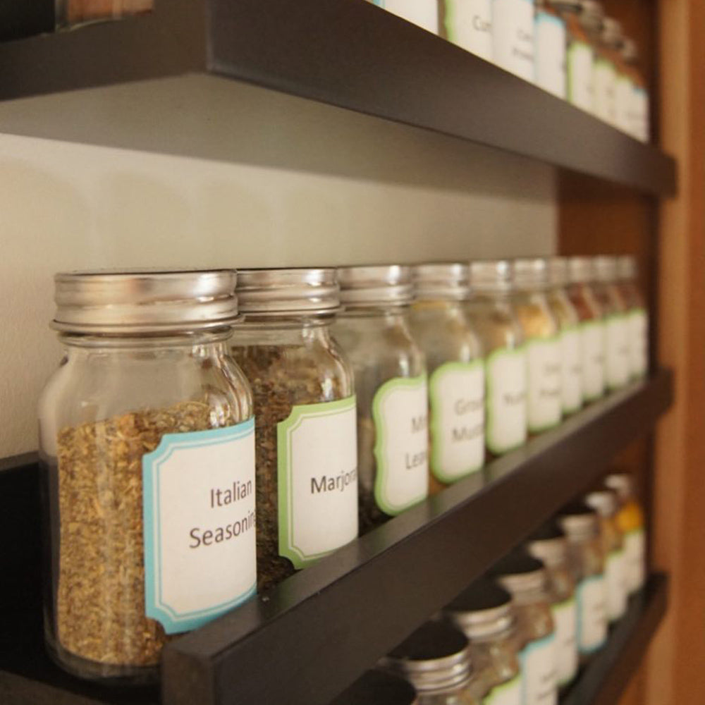 Floating Spice Shelves