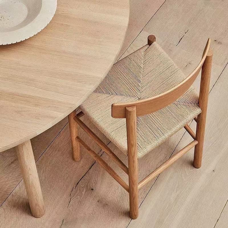 Oak Modern Woven Chair