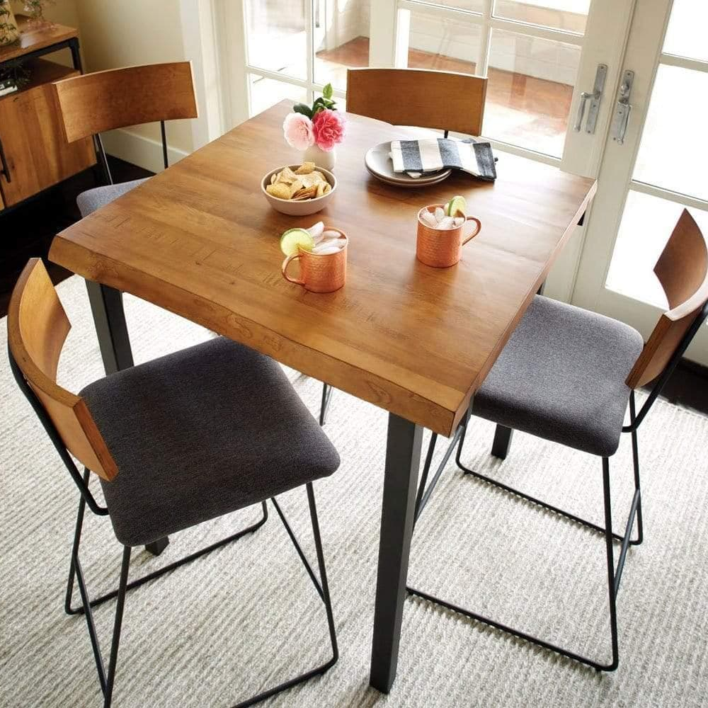 Solid Wood Square High Table Bar Table