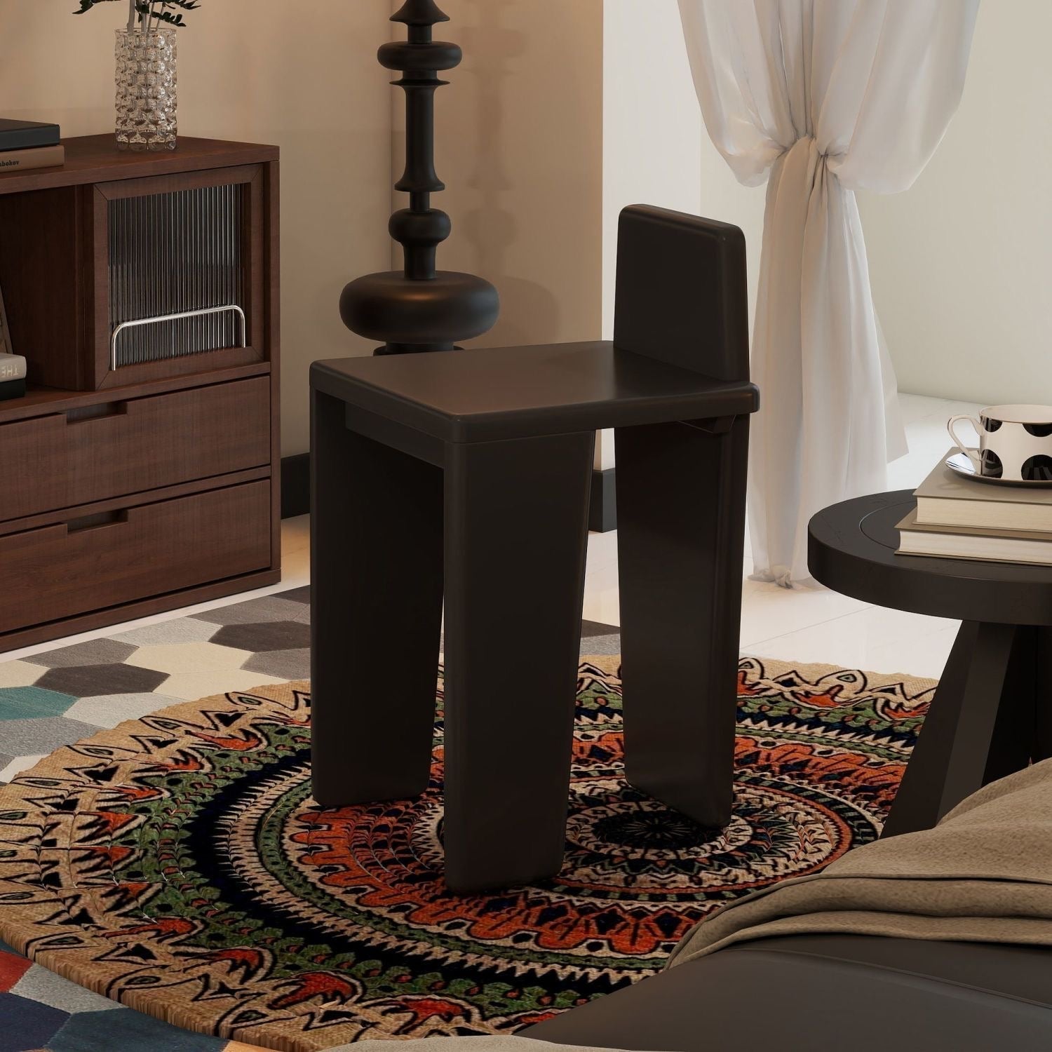 Multi-Purpose Wood Stool, Vanity, Side Table