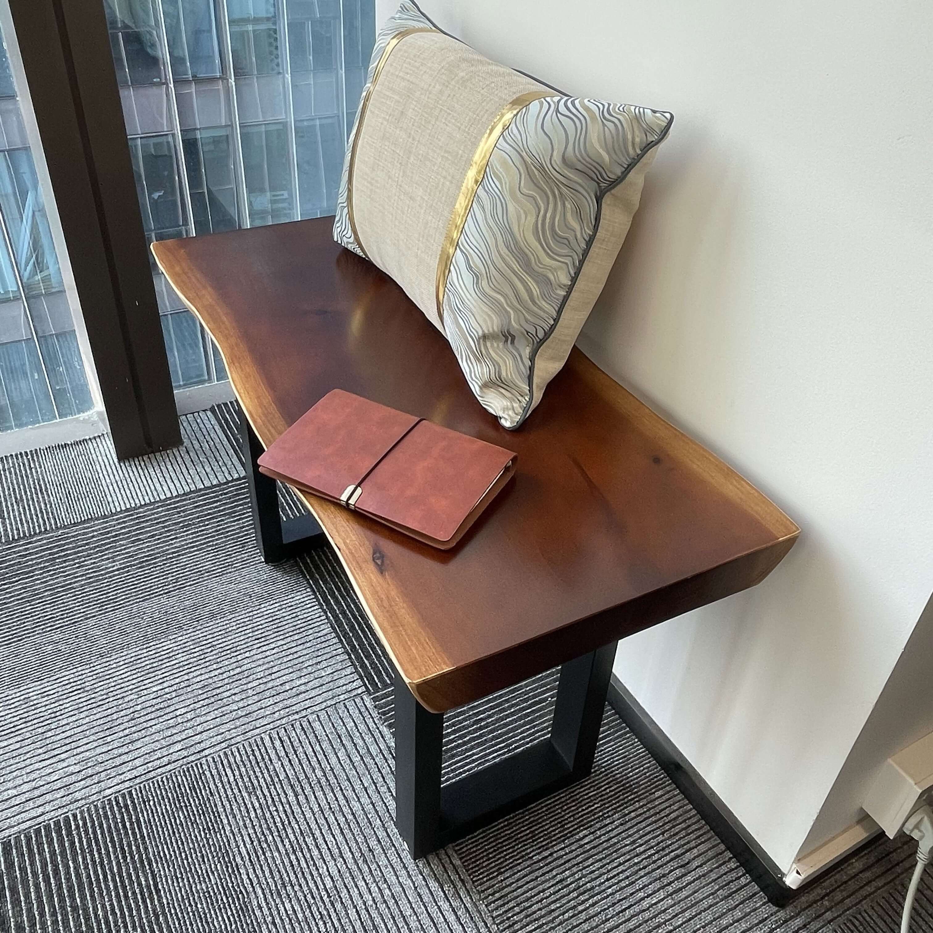 Entryway Bench with Steel Legs
