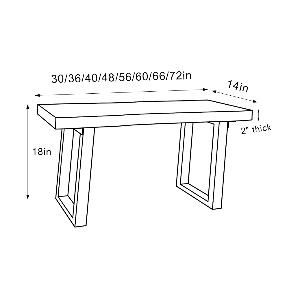 Entryway Bench with Steel Legs