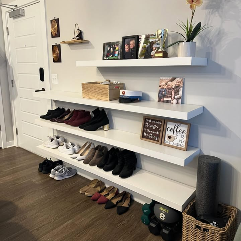 White Color Wall Shelves