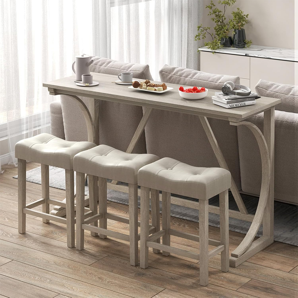 Industrial Bar Table with Power Outlet