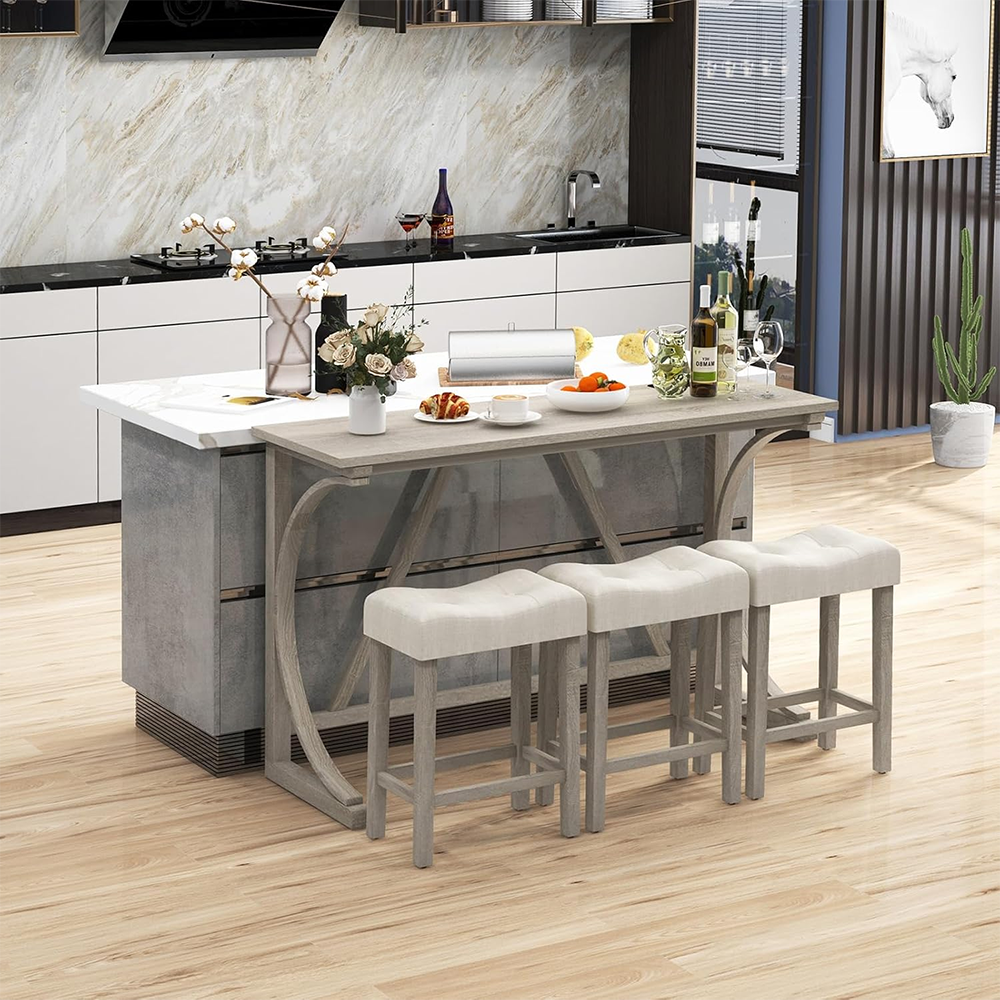 Industrial Bar Table with Power Outlet