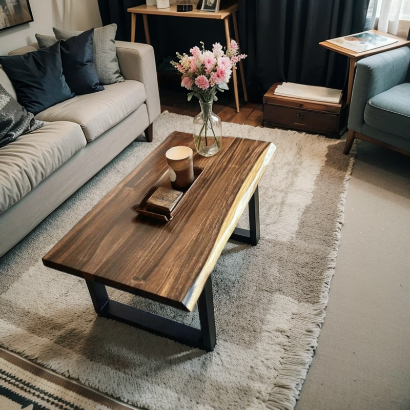 Coffee Table, Live Edge Table Top