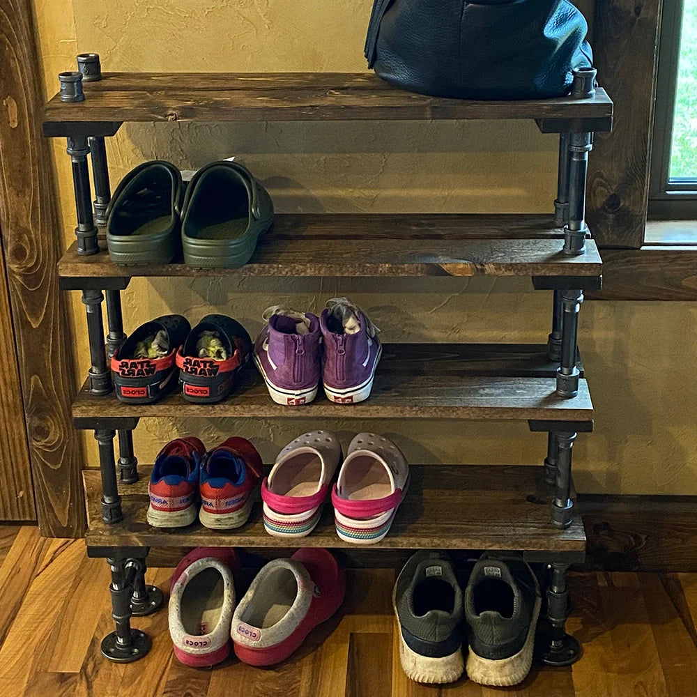 Industrial Entryway Shoe Rack & Storage Shelf