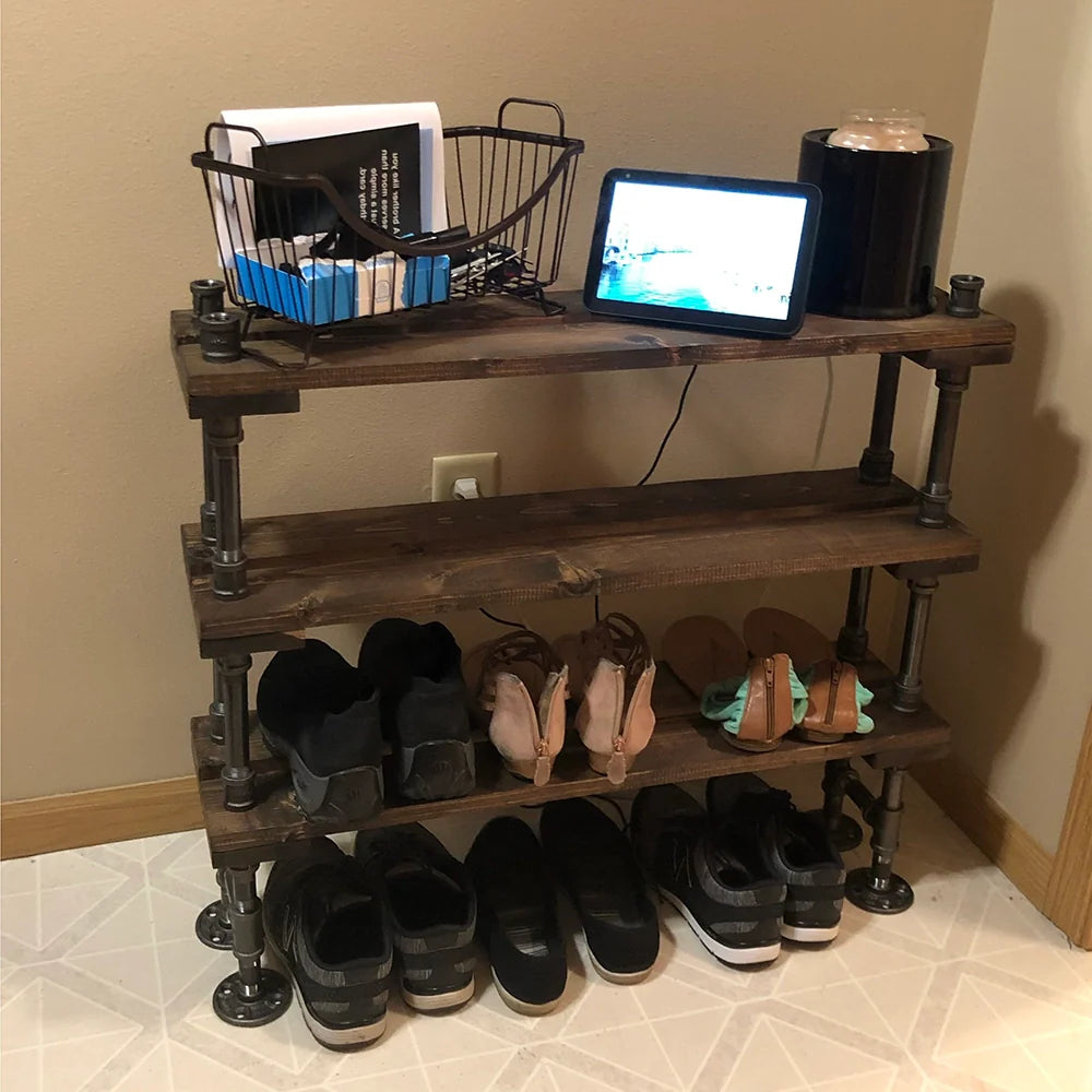 Industrial Entryway Shoe Rack & Storage Shelf