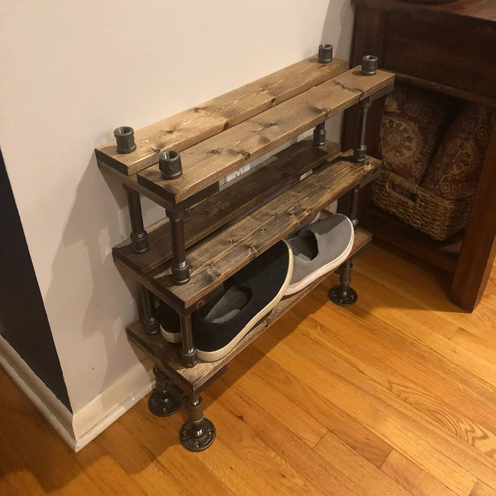 Industrial Entryway Shoe Rack & Storage Shelf